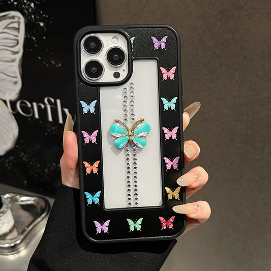 iPhone 17 Pro Max Butterfly Frame Case - Black