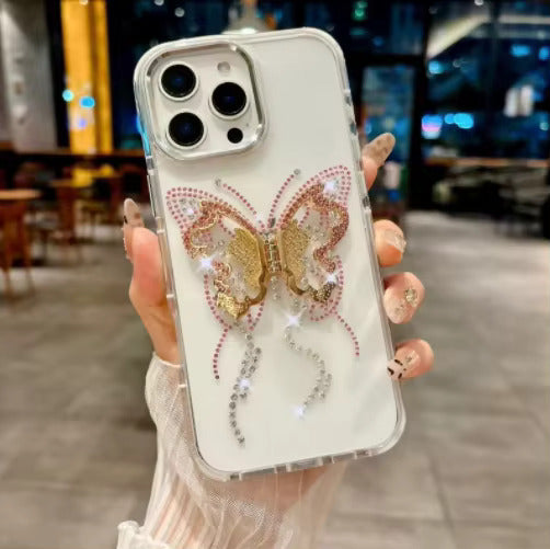 iPhone 17 Pro Max Butterfly Frame Case - Black
