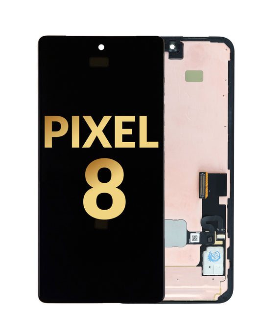 OLED Assembly with Frame for Google Pixel 8 (With Fingerprint Sensor) (Premium)