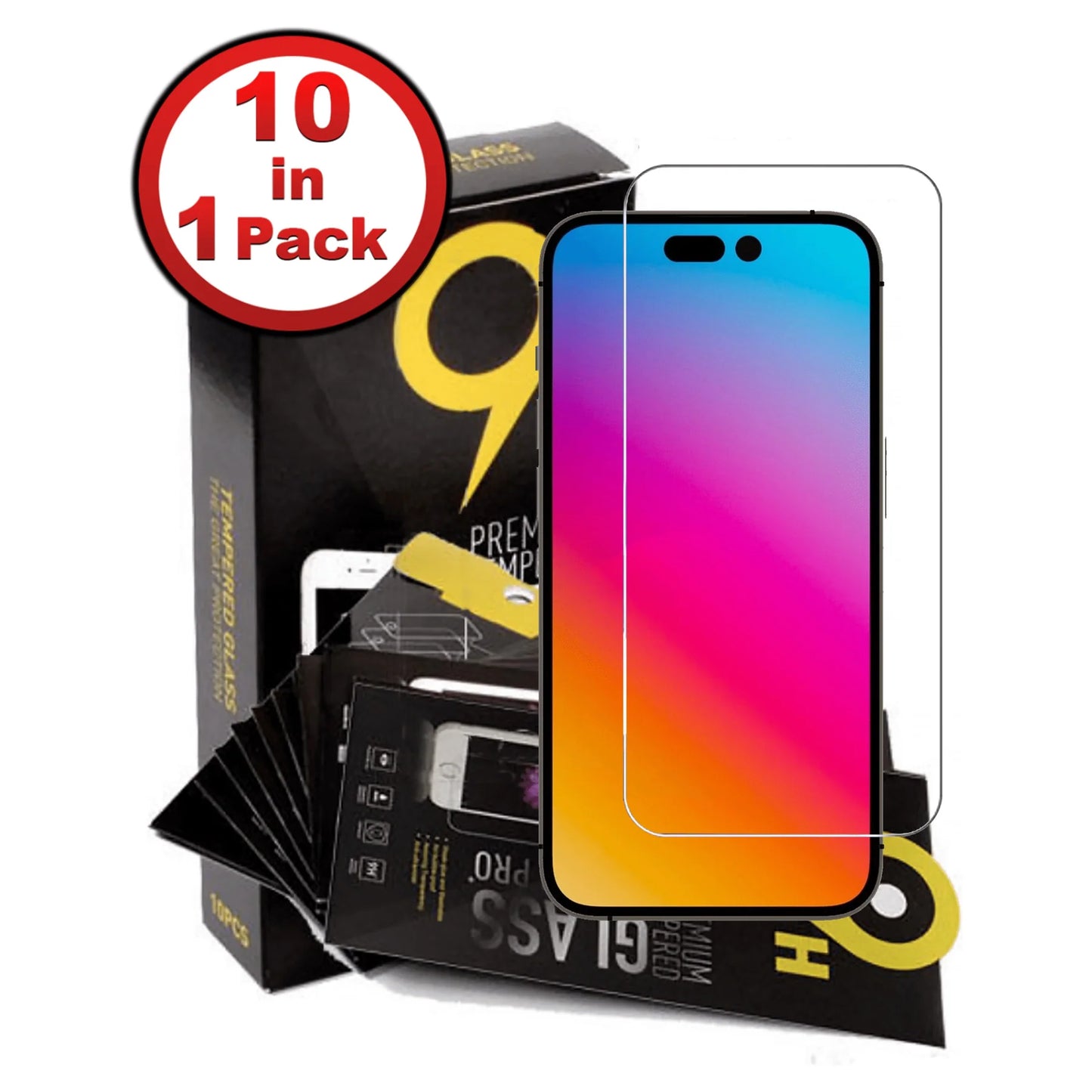 iP 16e Clear Tempered Glass (2.5D / Pack of 10)