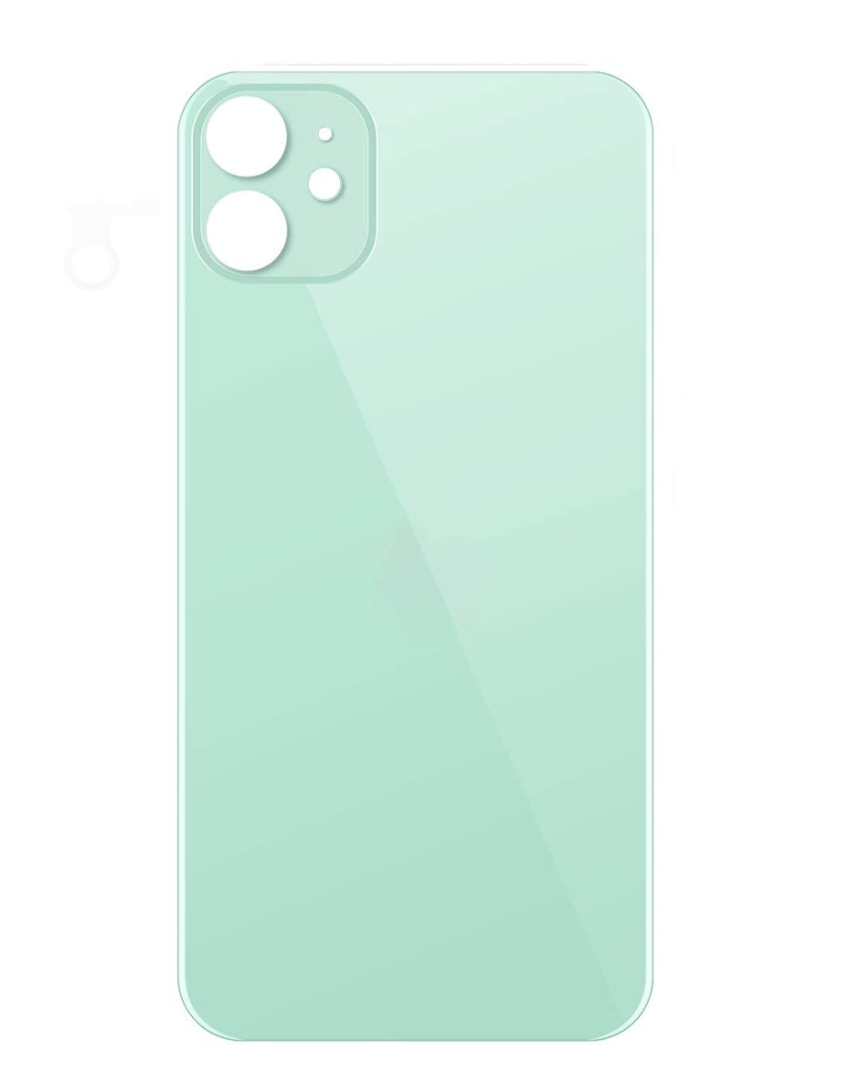 iP 11 Bigger Camera Hole Back Glass (NO LOGO)- Green