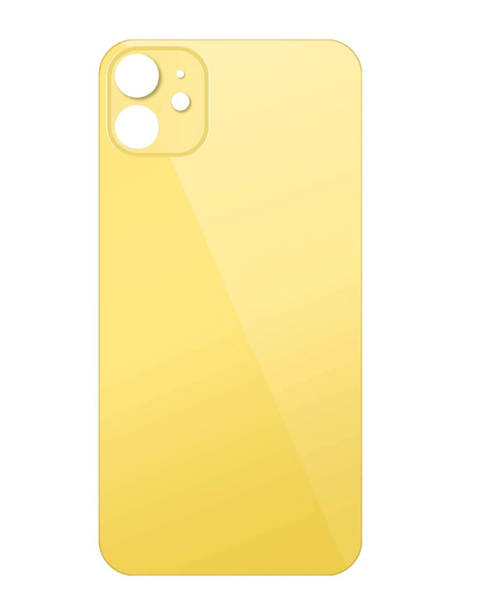 iP 11 Bigger Camera Hole Back Glass (NO LOGO)- (YELLOW)