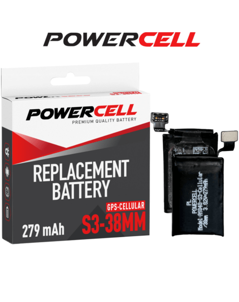 POWERCELL iWatch (38MM) Series 3 Replacement Battery (GPS / Cellular Version)