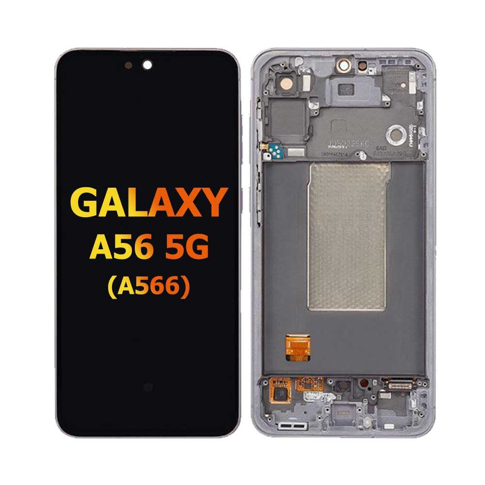 OLED Assembly with Frame for Galaxy A56 (A566 2025) (GRAPHITE) (Aftermarket OLED)