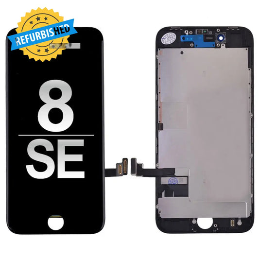 Lcd Assembly With Steel Plate Compatible For Iphone 8 / Se (2020 2022) (Premium) (Black) Iphone