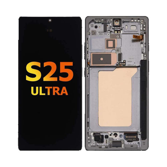 LCD Display Assembly with Frame for Galaxy S25 Ultra (Refurbished) (Titanium Black)