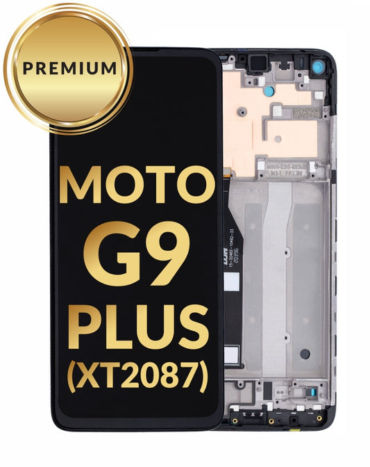 LCD Assembly with Frame for Motorola Moto G9 Plus (XT2087) (BLACK) (Premium)