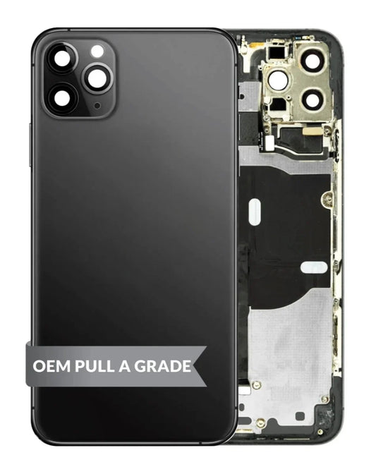 iPhone 11 Pro Max Back Housing w/ Small Parts (NO LOGO) (Graphite) (OEM Pull A Grade)