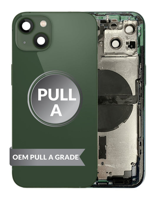 Back Housing Frame with Small Components Pre-Installed for iPhone 13 (green)