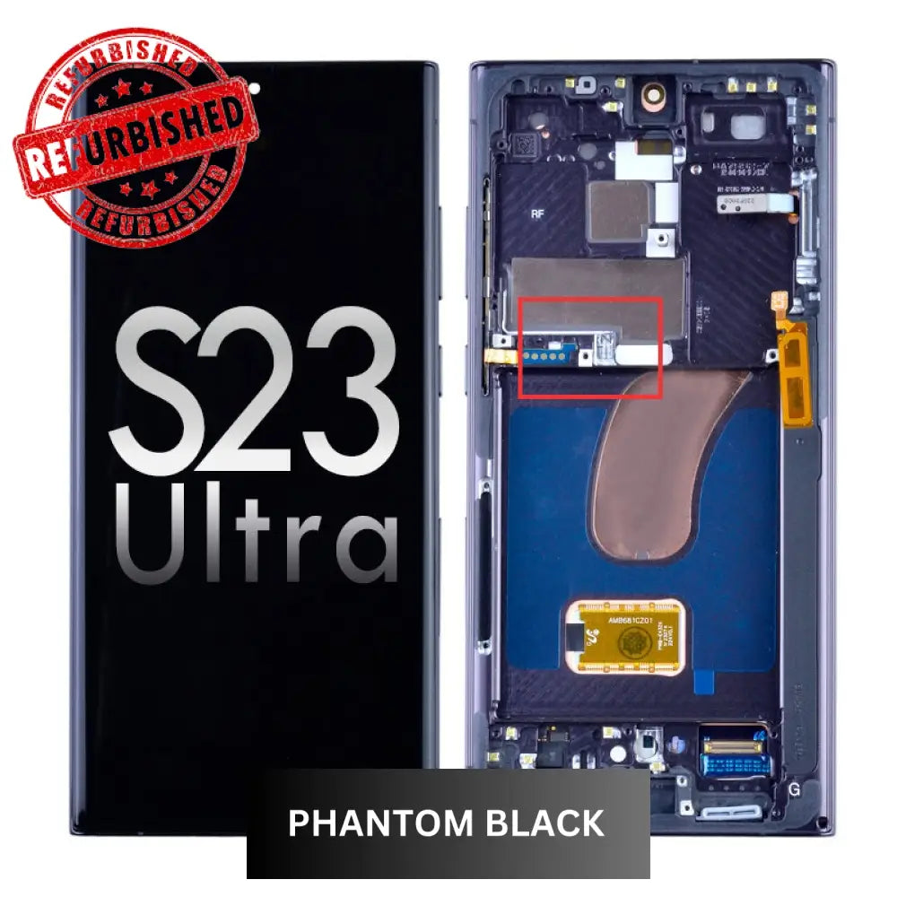 Oled Assembly With Frame Compatible For Samsung Galaxy S23 Ultra (Us & International) (Refurbished)