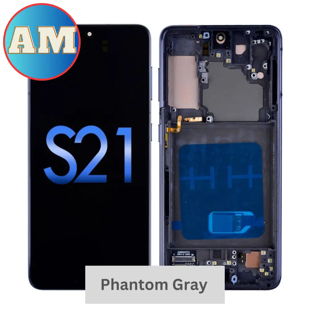 Oled Screen Digitizer Assembly With Frame For Samsung Galaxy S21 5G G991 (Aftermarket) - Phantom