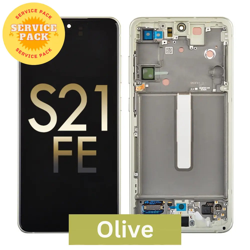 Oled Screen Digitizer Assembly With Frame For Samsung Galaxy S21 Fe 5G G990U (For America