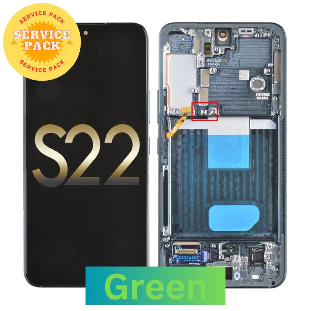 Oled Screen Digitizer Assembly With Frame For Samsung Galaxy S22 5G S901 (For America