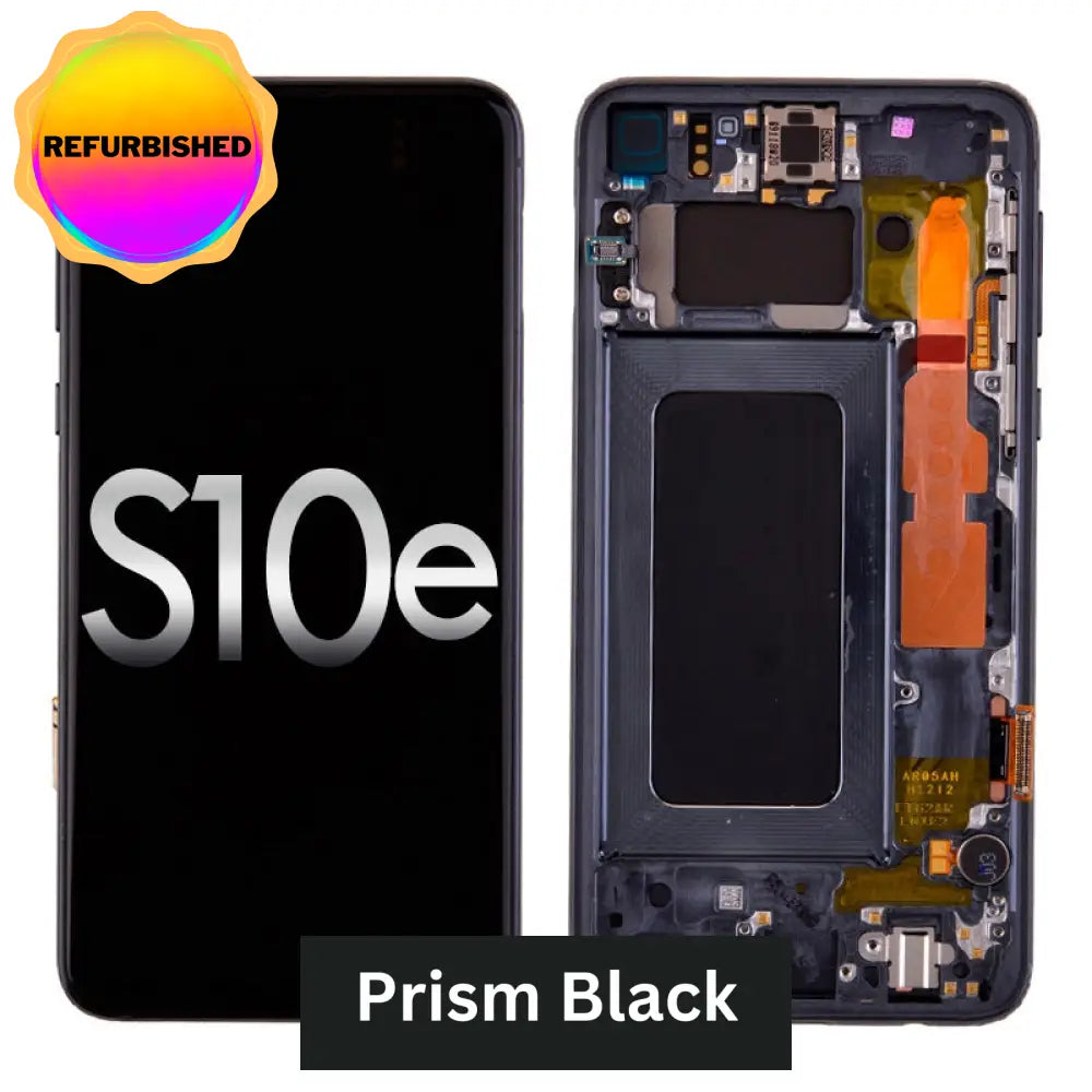 Oled Screen Digitizer With Frame Replacement For Samsung Galaxy S10E G970 (Premium) - Prism Black