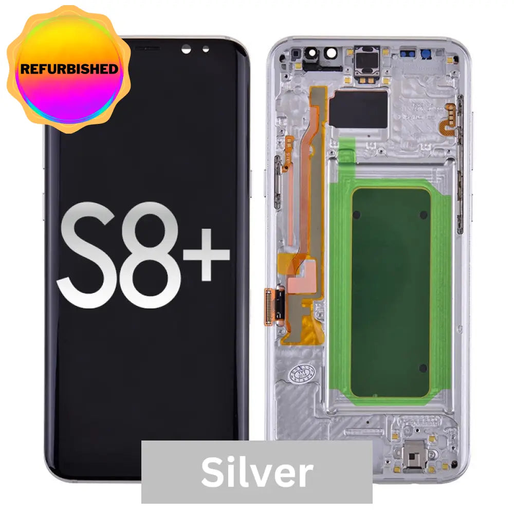 Oled Screen Digitizer With Frame Replacement For Samsung Galaxy S8 Plus - Silver