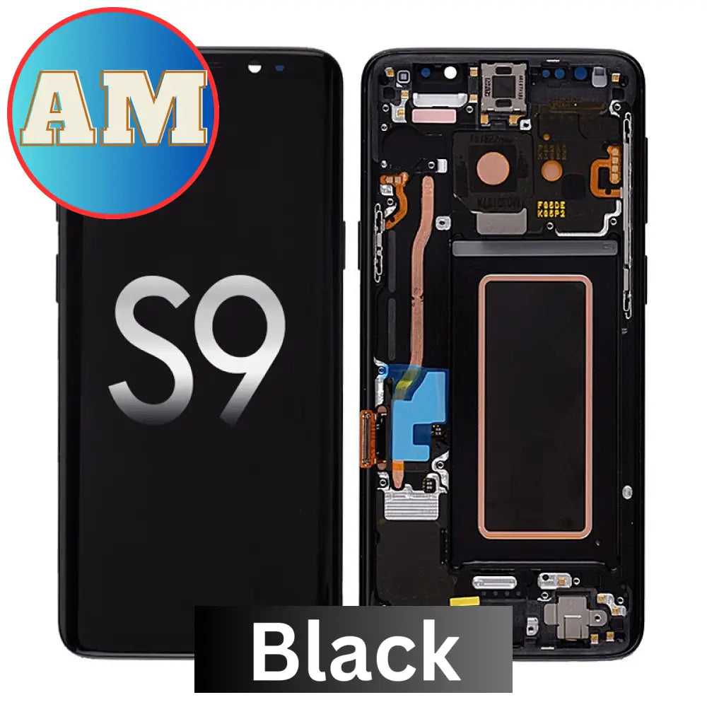 Oled Screen Digitizer With Frame Replacement For Samsung Galaxy S9 G960 (Premium) - Midnight Black