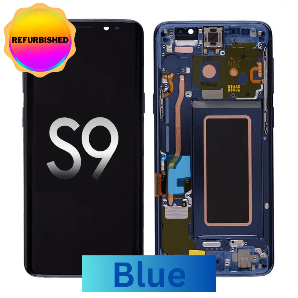 Oled Screen Digitizer With Frame Replacement For Samsung Galaxy S9 G960 (Premium) - Blue