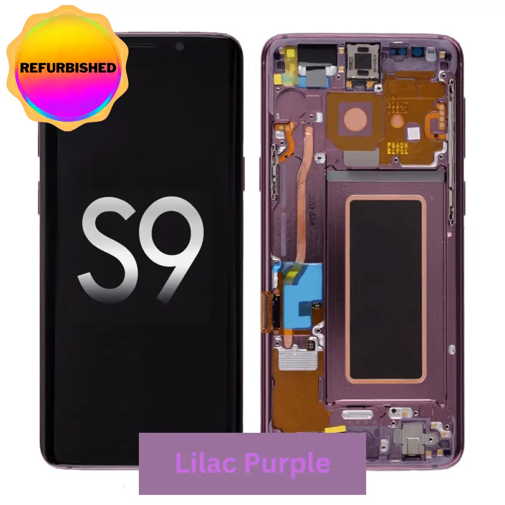 Oled Screen Digitizer With Frame Replacement For Samsung Galaxy S9 G960 (Premium) - Lilac Purple