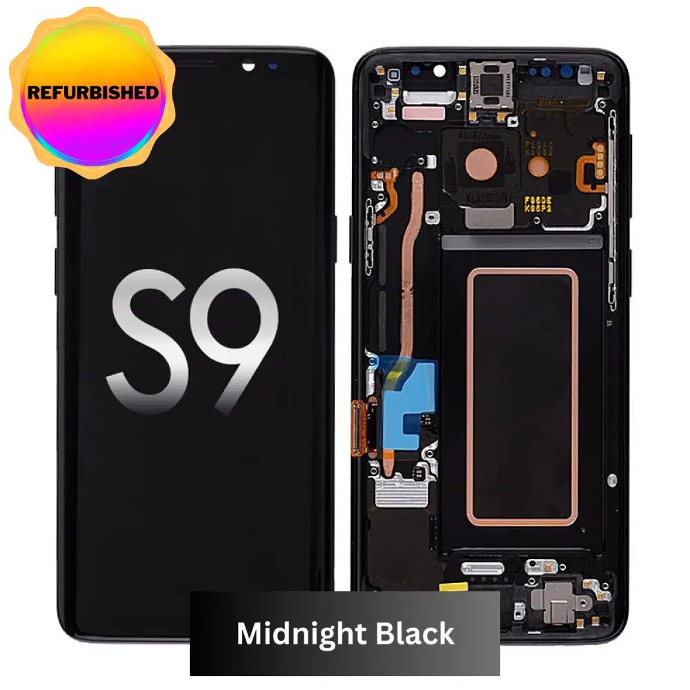 Oled Screen Digitizer With Frame Replacement For Samsung Galaxy S9 G960 (Premium) - Midnight Black