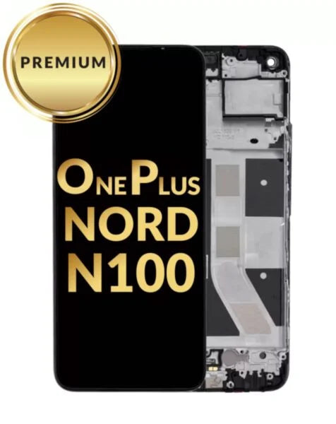 OnePlus Nord N100 LCD Assembly w/ Frame (BLACK) (Premium / Refurbished)