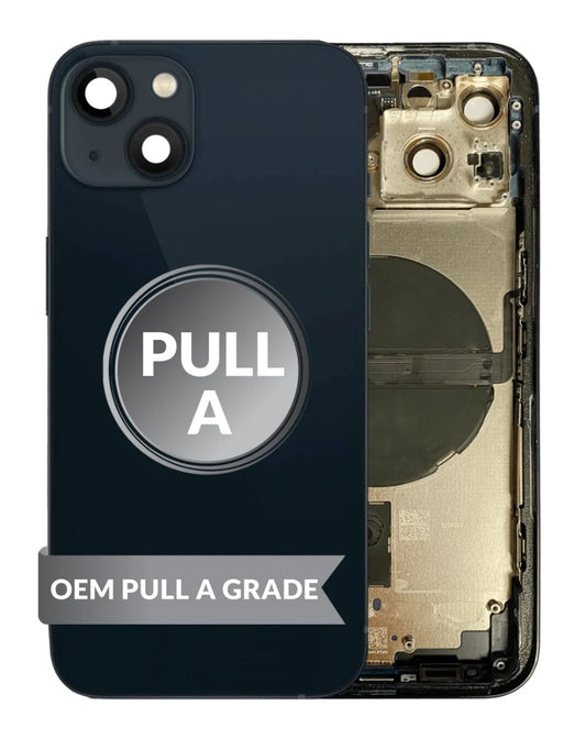 Back Housing Frame with Small Components Pre-Installed for iPhone 13 (MIDNIGHT)
