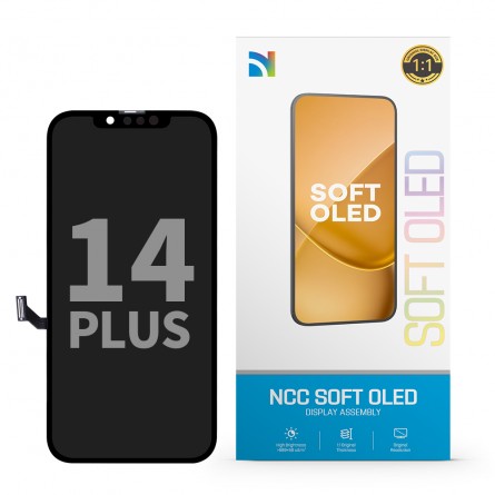 Soft OLED Screen Digitizer Assembly With Frame for iPhone 14 Plus