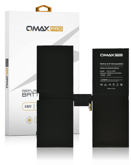 QMAX Replacement Battery for iPad Pro 12.9 (5th Gen / 2021) / (6th Gen (2022) (10556 mAh)