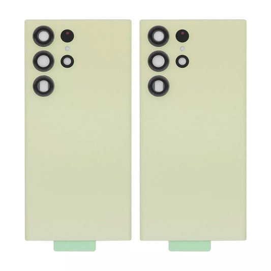 Back Cover with Camera Glass Lens and Adhesive Tape for Samsung Galaxy S23 Ultra S918 (for SAMSUNG) - Yellow