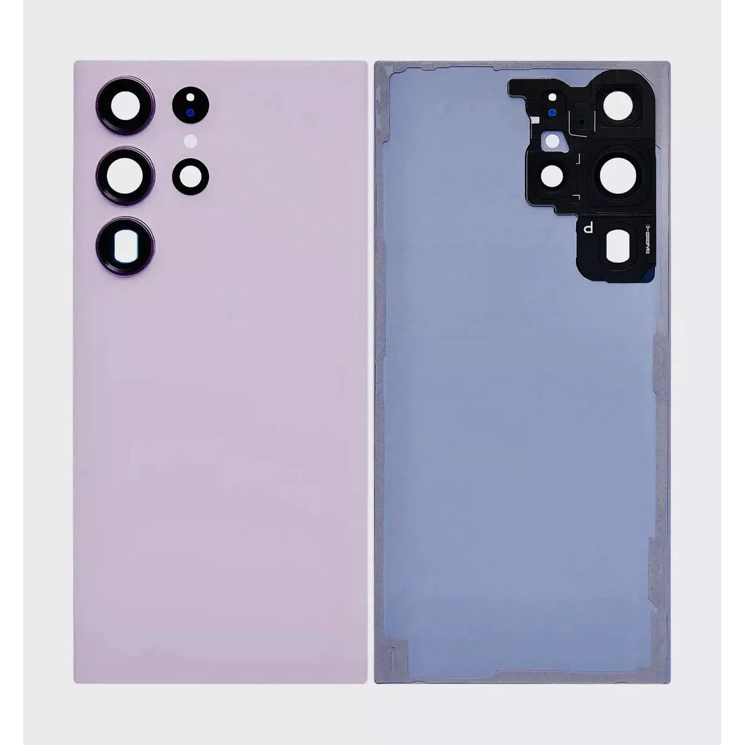 Back Cover with Camera Glass Lens and Adhesive Tape for Samsung Galaxy S23 Ultra S918 (for SAMSUNG) - Lavender