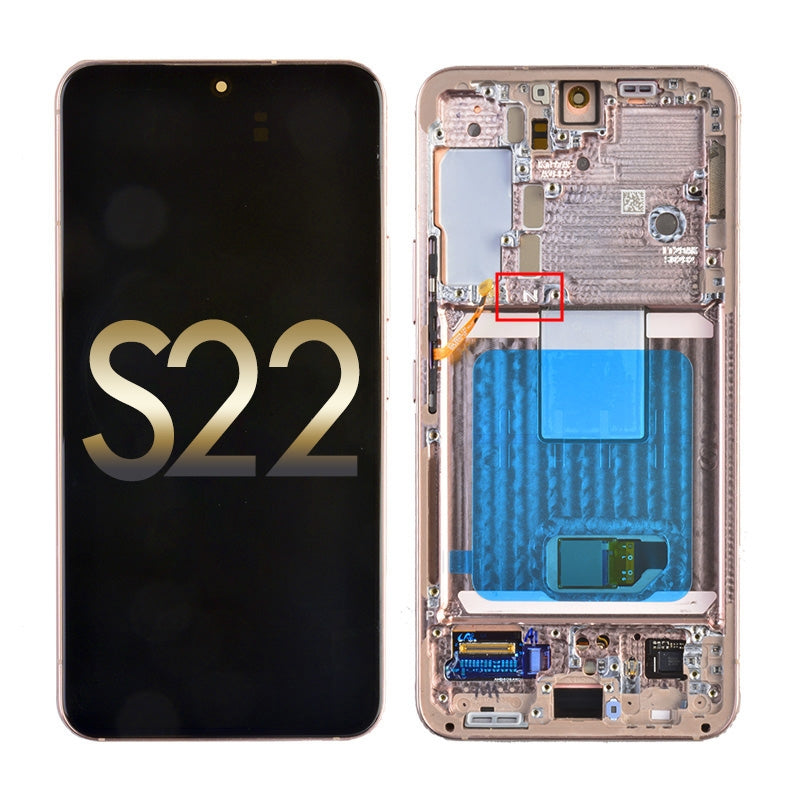 Oled Screen Digitizer Assembly With Frame For Samsung Galaxy S22 5G S901 (For America