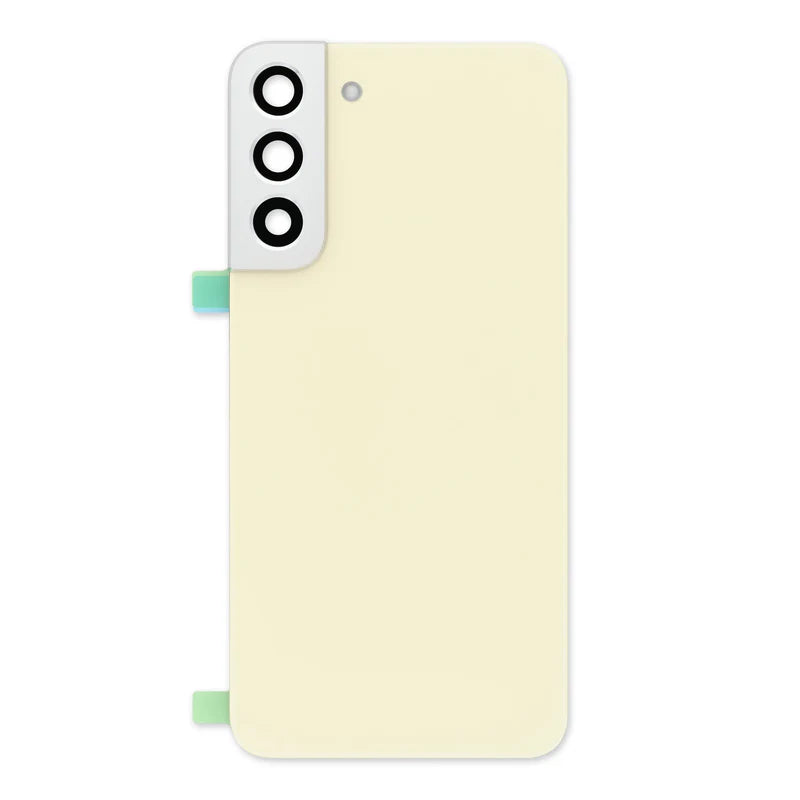 Back Cover with Camera Glass Lens and Adhesive Tape for Samsung Galaxy S22 5G S901 (for SAMSUNG) - Yellow