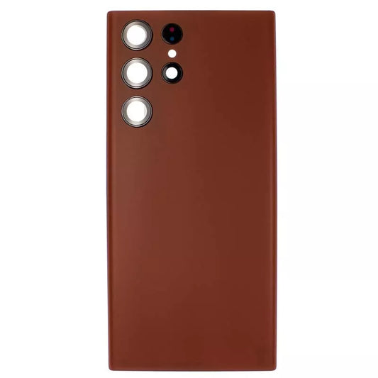 Back Cover with Camera Glass Lens and Adhesive Tape for Samsung Galaxy S22 Ultra 5G S908 (for SAMSUNG) - Red