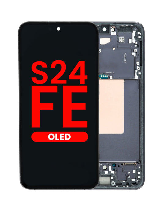 OLED Assembly with Frame for Galaxy S24 FE 5G (S721) (GRAPHITE) (Aftermarket)
