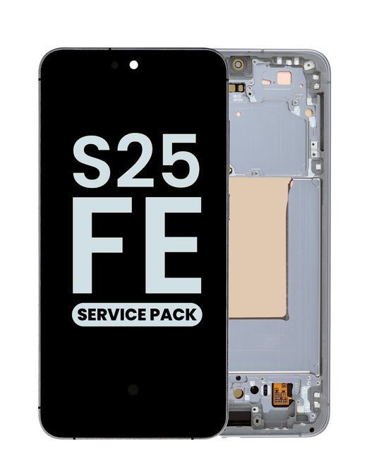 OLED Assembly with Frame for Galaxy S25 FE (S731) (Jet Black) (Service Pack)