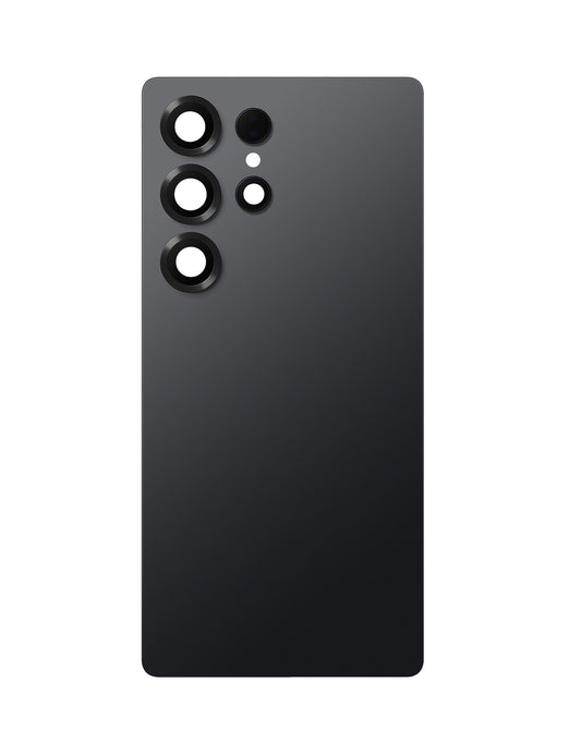 Back Cover with Camera Lens and Adhesive for Galaxy S25 Ultra (NO LOGO) (TITANIUM BLACK)
