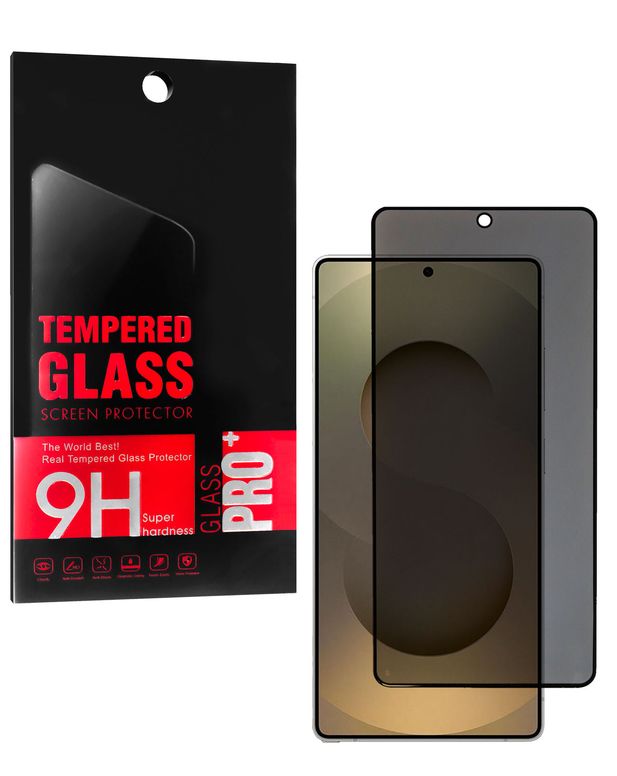 Privacy Tempered Glass for Galaxy S25 Ultra (10 Pieces)