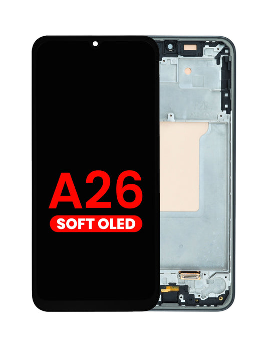 OLED Assembly with Frame for Galaxy A26 (A266/2025) (BLACK) (Aftermarket)