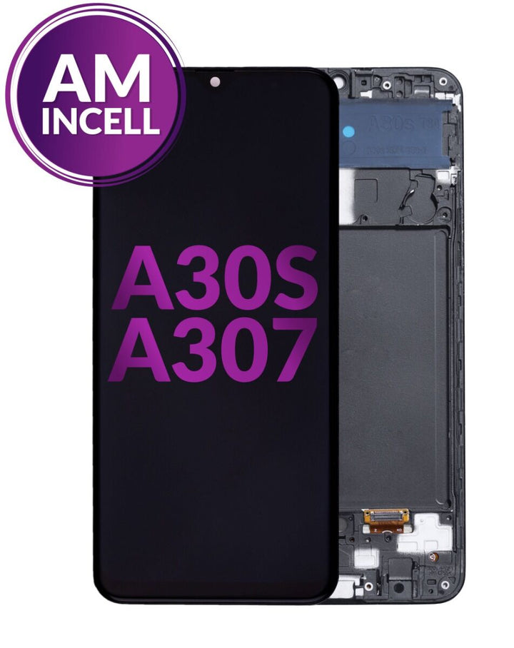 Galaxy A30S (A307 / 2019) LCD Assembly with Frame (BLACK) (Without Finger Print Sensor) (Aftermarket INCELL)