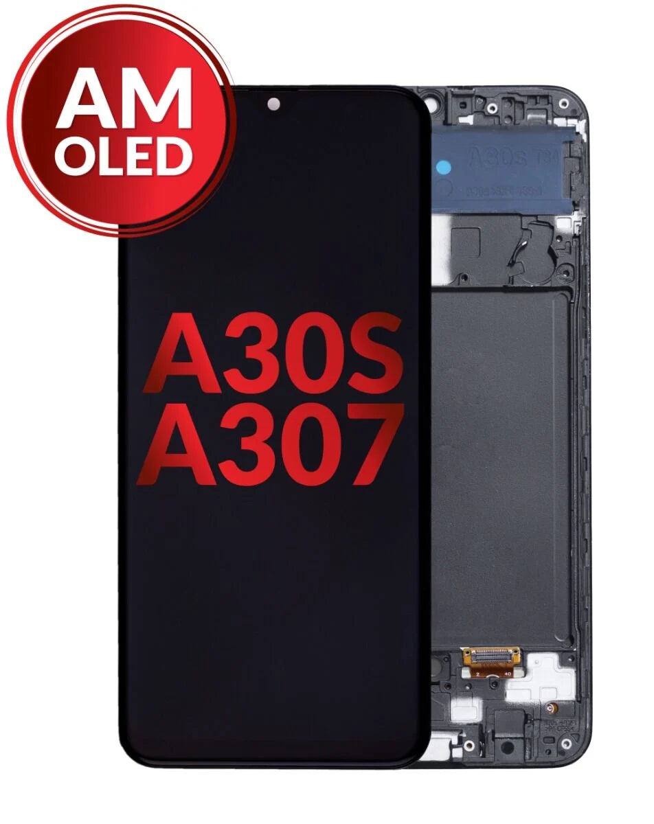 Galaxy A30S (A307 / 2019) OLED Assembly with Frame (BLACK) (Aftermarket OLED)