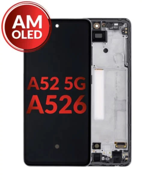 Galaxy A52 5G (A526 / 2021) OLED Assembly w/ Frame (BLACK) (Aftermarket OLED)