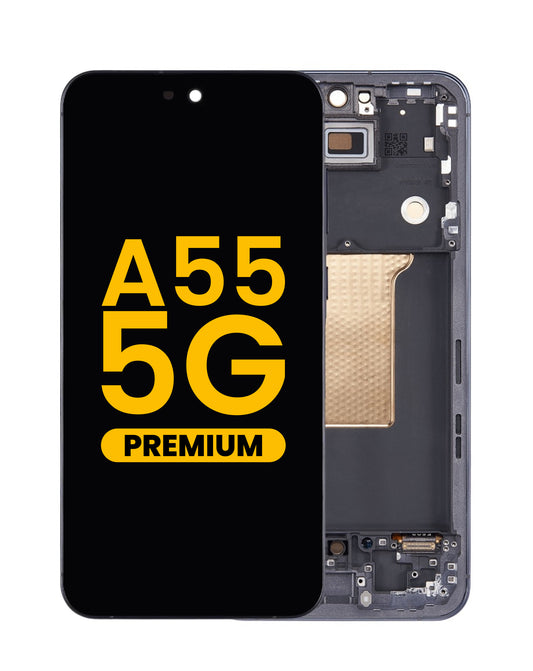 OLED Assembly with Frame for Galaxy A55 5G (A556 / 2024) (AWESOME NAVY) (Premium)