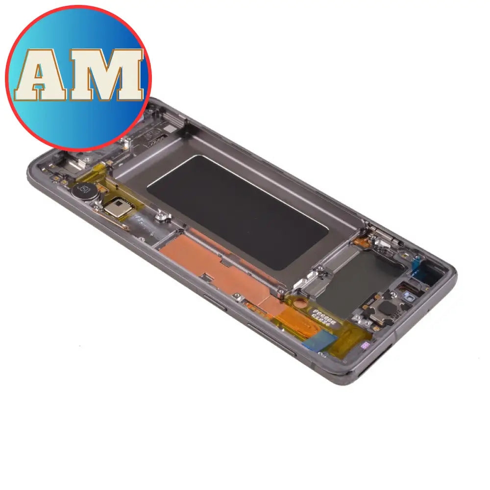 Samsung Galaxy S10 Lcd Assembly With Frame (Without Finger Print Sensor) (Aftermarket) (Prism /