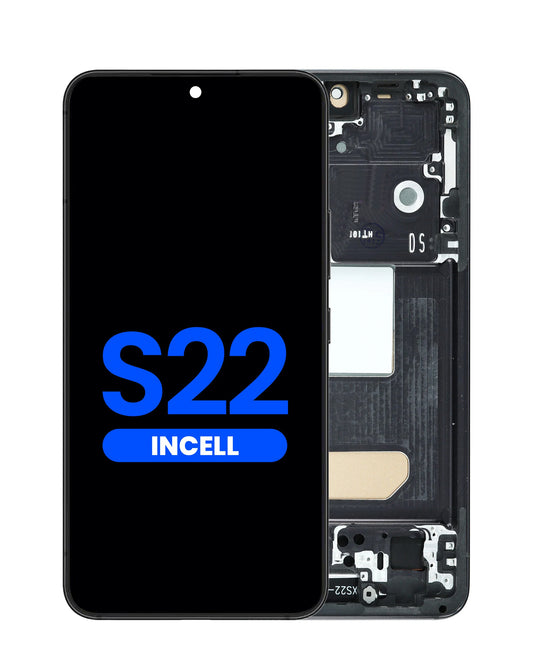 LCD Assembly with Frame for Galaxy S22 S901 (PHANTOM BLACK) (Aftermarket Incell) (Does not support Fingerprint)