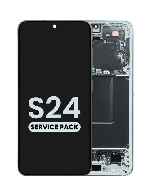OLED Assembly with Frame for Galaxy S24 S921  (GRAY) (Service Pack)