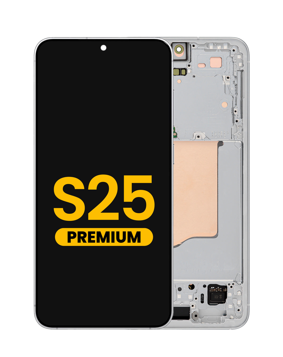 OLED Assembly with Frame for Galaxy S25 (S931) (Silver Shadow) (Premium)