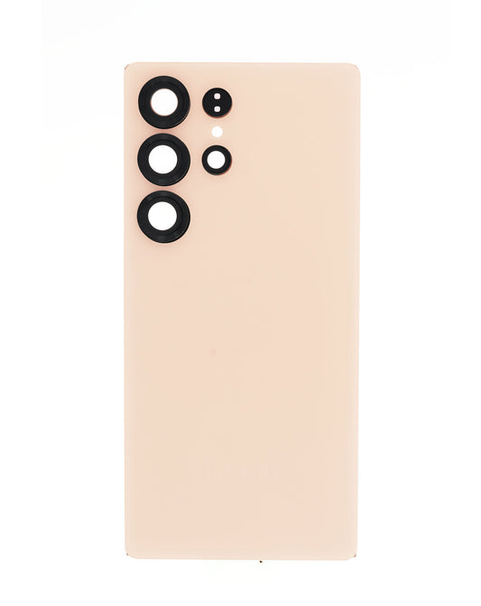 Back Cover with Camera Lens and Adhesive for Galaxy S25 Ultra (NO LOGO) (TITANIUM PINKGOLD)