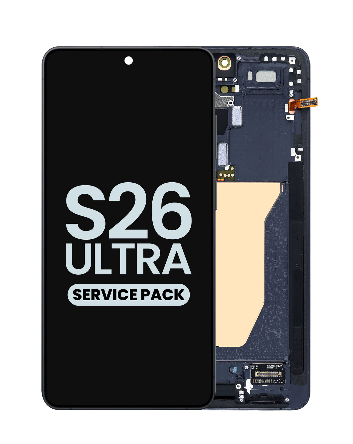 OLED Assembly with Frame for Galaxy S26 Ultra (S948) (Black) (Service Pack)