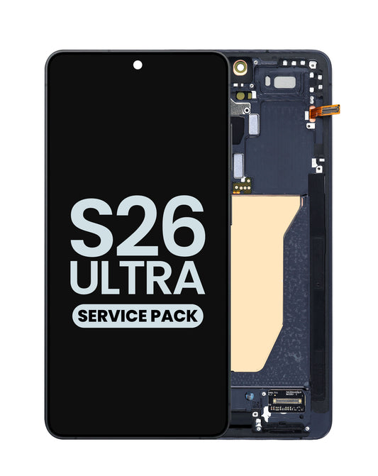 OLED Assembly with Frame for Galaxy S26 Ultra (S948) (Black) (Service Pack)