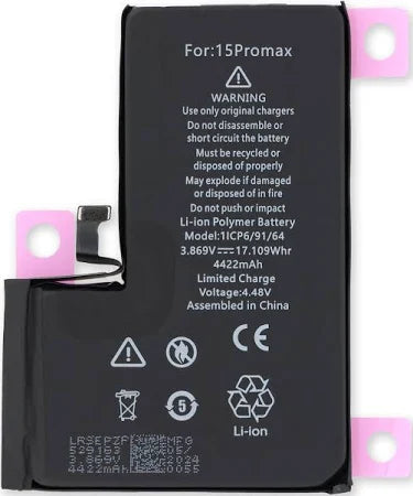 Replacement Battery for iPhone 15 Pro Max (Decode-NO Pop-ups))