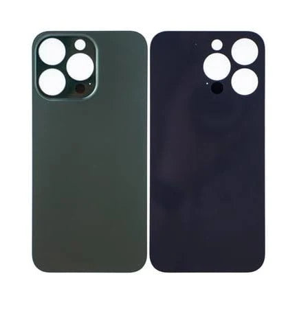 Back Glass With 3M Adhesive Compatible For iP 13 Pro (NO LOGO) (Alpine Green)